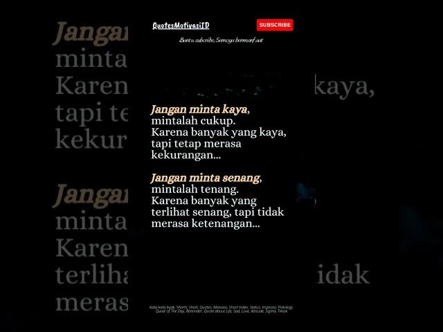 Mintalah Cukup | Quotes Motivasi #shorts #short #katakatabijak #motivasi #quotes #shortvideo #story