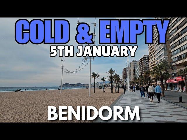 Benidorm - EMPTY Levante Beach, Bars & Market