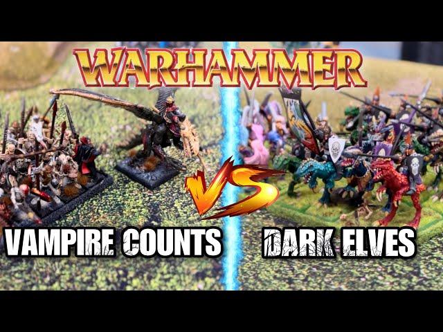 Warhammer Fantasy 6th Edition Battle Report | Vampire Counts VS. Dark Elves