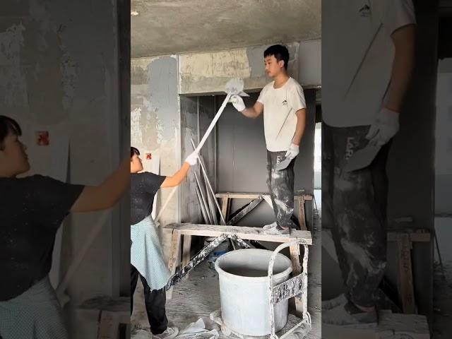 The superb skills of a couple who plaster walls