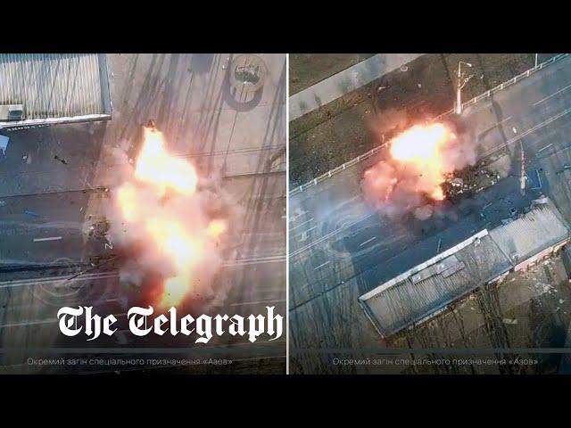 Azov regiment destroy Russian tank in Mariupol