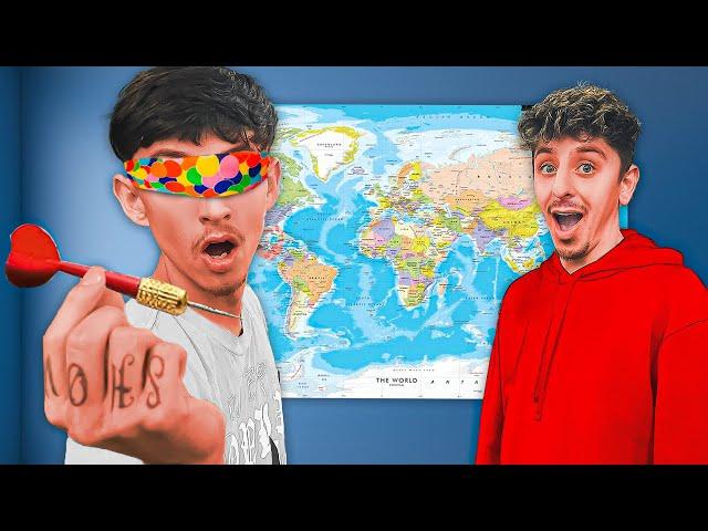 Throwing a Dart at a Map and FLYING Wherever It Lands! (Ft. FaZe Rug)