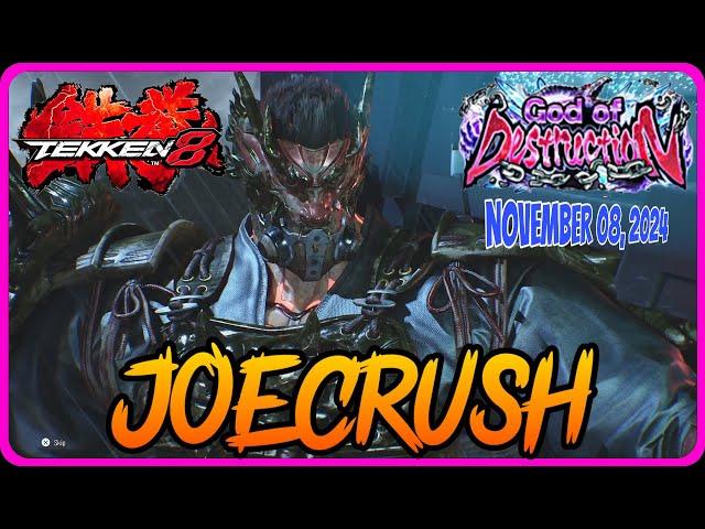 Tekken 8 ▰ (Joe Crush) JACK-8 - God of Destruction - Ranked Matches NOVEMBER 08, 2024