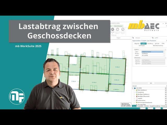 Lastabtrag zwischen Geschossdecken in MicroFe – Modul M161 der mb WorkSuite 2025 mbinar #24-20