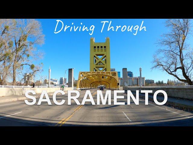 Sacramento, CA drive in 4K - [Old town, downtown, capital, J St, fab 40s, Arden Mall]