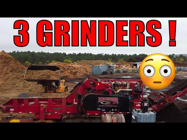 Grinder Overload: 3 Huge Machines Running Simultaneously