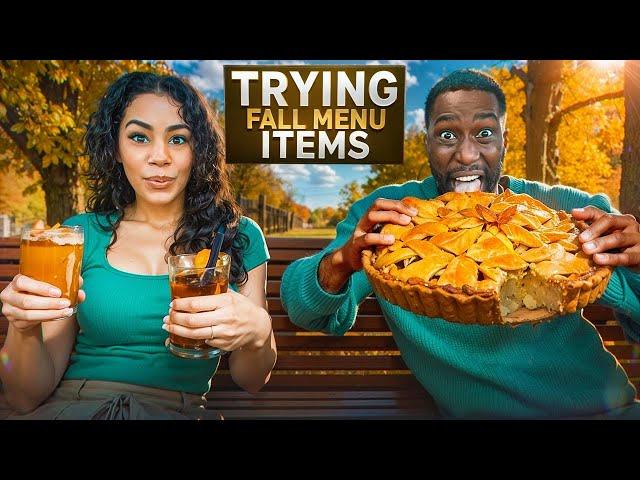 TRYING NEW FALL ITEMS FROM FAST FOOD RESTAURANTS! | "FALLing For You" EP3