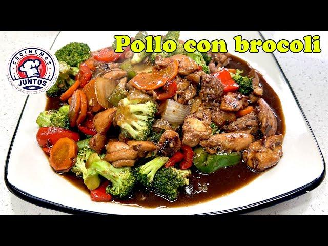 Pollo con brócoli. Comida china