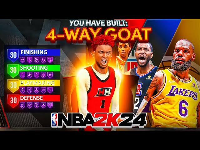 *NEW* 4-Way GOAT Build is the Best ALL-AROUND ISO Build on NBA2K24! This Unstoppable Build is CRAZY!