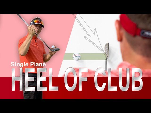 Genius Golfer addressed the ball on the heel of club for great ball-striking