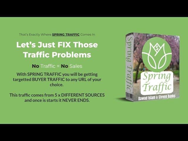 PUSH ONE BUTTON AND ENJOY FREE DAILY TRAFFIC FOREVER | Spring Traffic