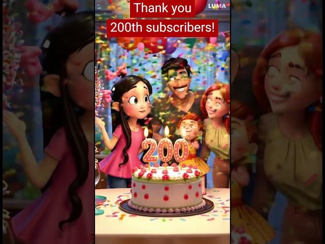 "Big Thanks for 200 Subscribers! We’re Grateful for Your Support ️"