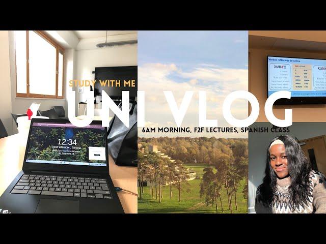 UNI VLOG  6AM morning, study with me! learning a new language!