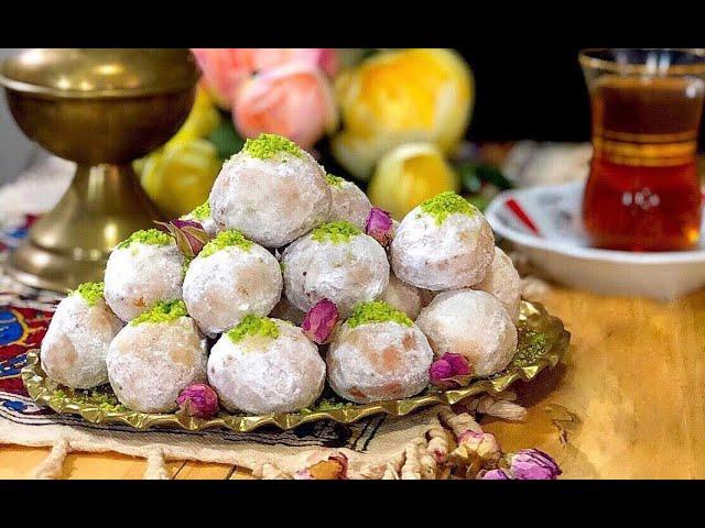 طرز تهیه شیرینی قطاب خانگی | آموزش آشپزی کدبانو | بانوی خانه