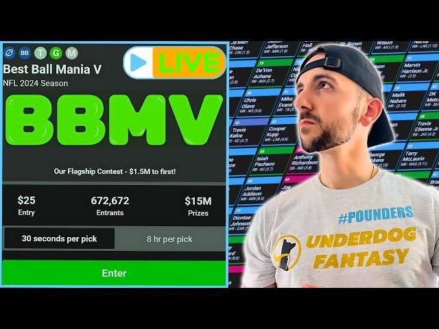 Best Ball Mania 5 Drafting a WINNER | Underdog Fantasy Live Draft