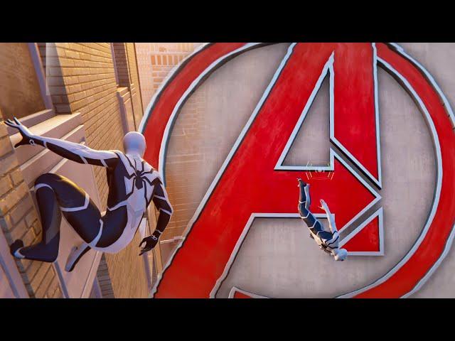 Spider-Man swings to Stark Tower in style