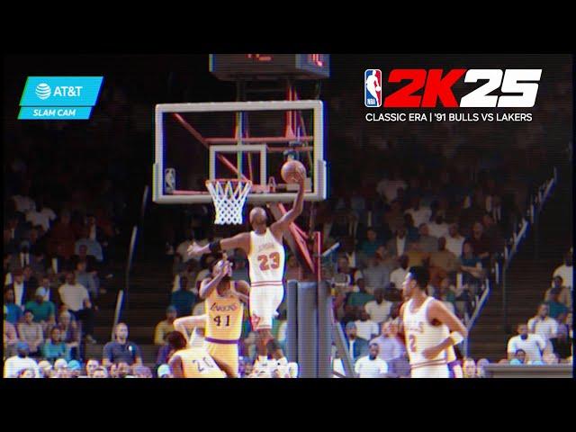 NBA 2K25 CLASSIC ERA | 1991 Chicago Bulls vs Los Angeles Lakers | '90 TV Style