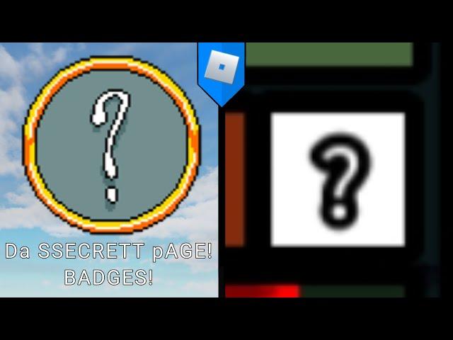 HOW TO GET Da SSECRETT pAGE! BADGES! Untitled Sandbox Game (ROBLOX)