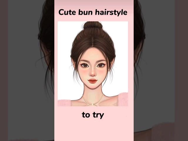 cute bun hairstyles you must try 🩷#viral #aesthetic #trending #ytshorts