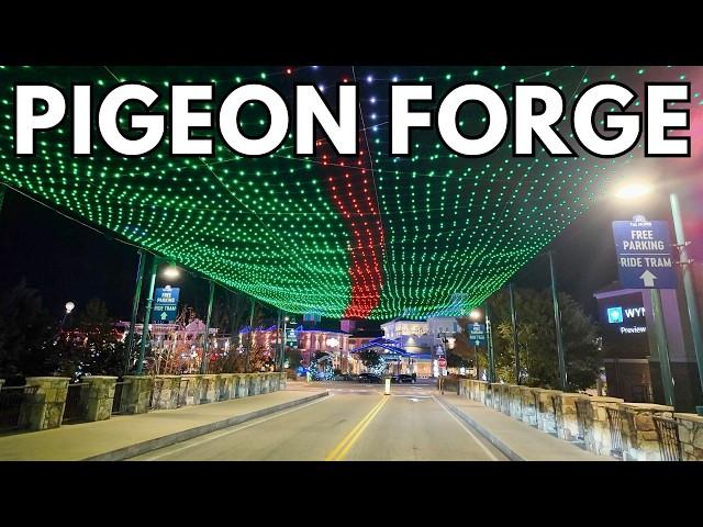 Pigeon Forge Christmas Lights Driving Tour 2024 | The Old Mill, The Island & More!