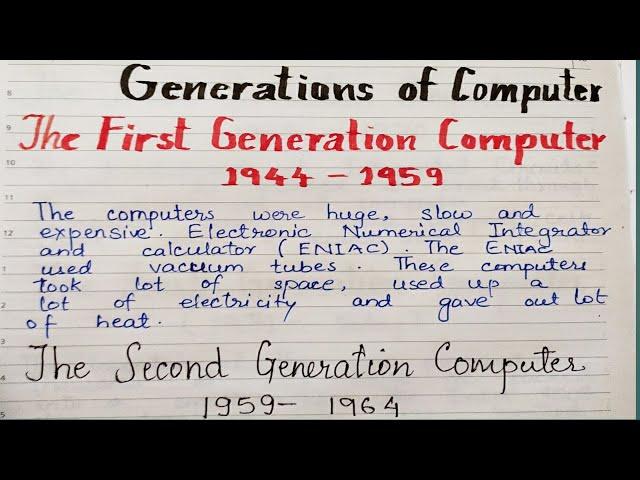 Generation of Computer | 1st Generation to 5th generation | All computer generation with years