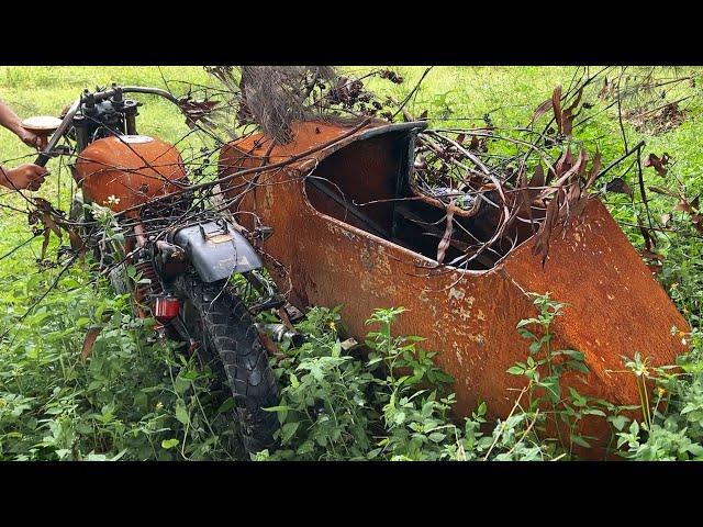 Full video//Restoration of Completely Destroyed SUZUKI 250  Motorbike with Reverse Gear Ưith SideCar