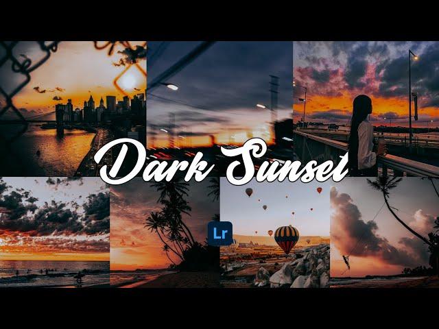 Dark Sunset - lightroom mobile presets | how to edit sunset presets |  Sunset beach