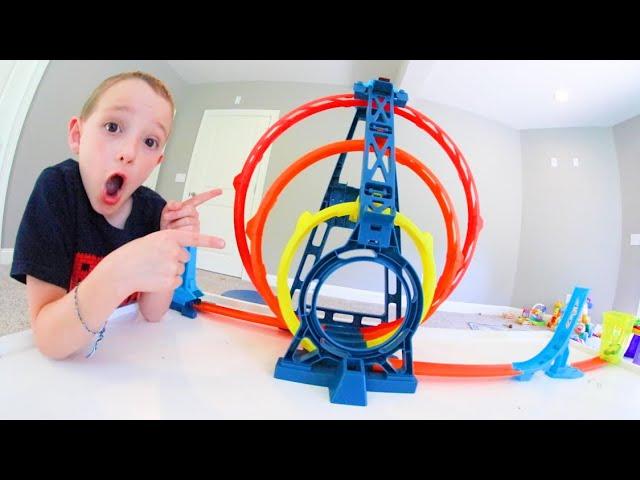 Father & Son GET TRIPLE LOOP CAR TRACK! (To Super Launch!)