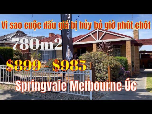 Cuộc đấu giá bị hủy bỏ giờ phút chót cho căn nhà ở Springvale Victoria Úc 