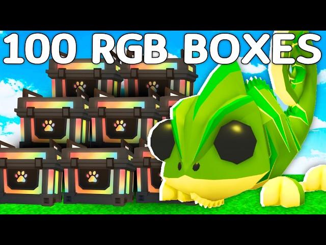 OPENING 100 RGB BOXES In Adopt Me!