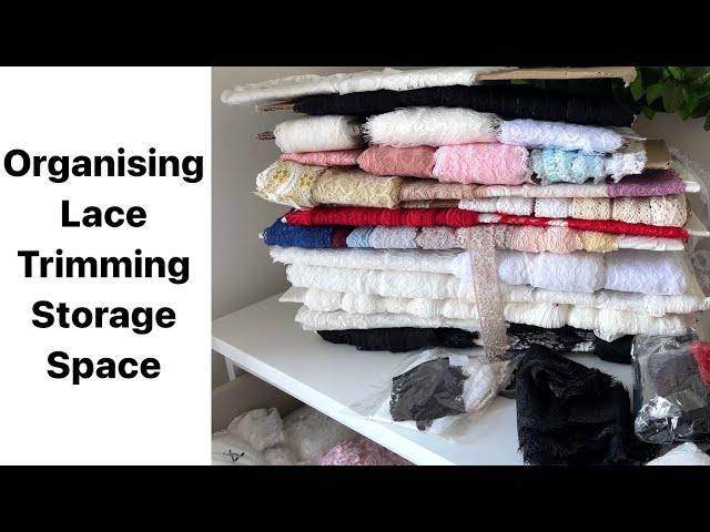 How to organise Lace trimming, Organising my workroom, DIY tutorial, Sewing materials, Anita Benko