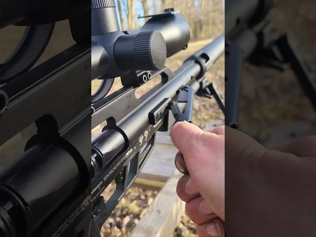 Big Bore Texan ss .357 caliber air rifle!! 100+ yard sniper! #youtubeshorts #shorts #viral #airgun