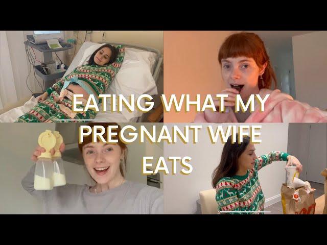 EATING EVERYTHING MY 8 MONTH PREGNANT WIFE EATS FOR 24 HOURS *eventful*