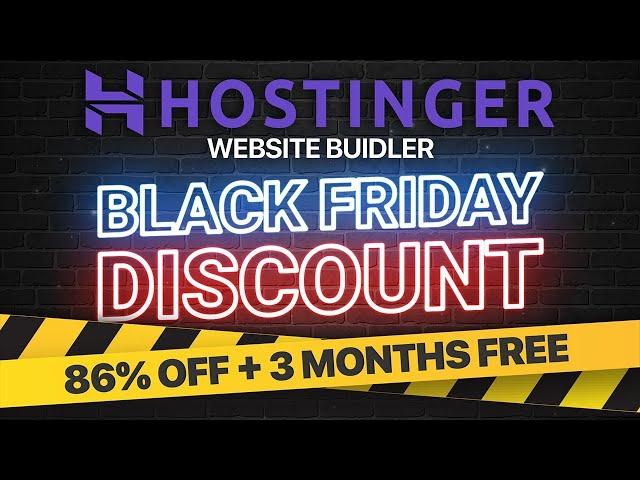 Hostinger Website Builder Black Friday Coupon Code | 81% OFF + 3 months FREE