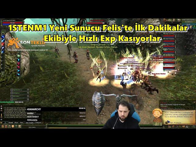 1STENM1 Yeni Sunucu Feliste ekibiyle İlk dakikalar Hızlıca Exp kasıyorlar! Knight Online #yenisunucu