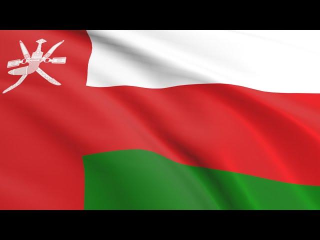 Flag of Oman waving in the wind - Flag animation - Motion background - 4K UHD