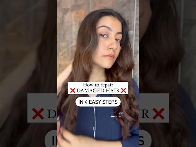 How to repair *DAMAGED HAIR* in 4 steps ‍️ #shorts #damagedhair