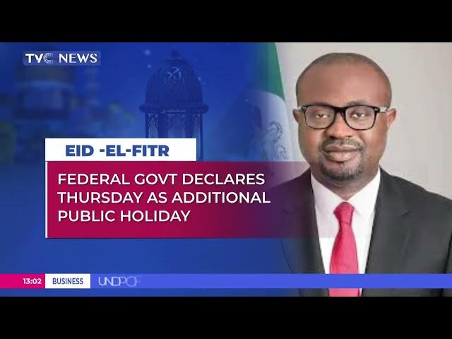 Eid-El -Fitr Celebration: FG Declares Thursday as Additional Public Holiday