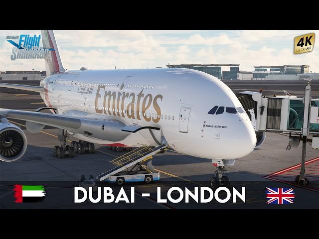 FlyByWire A380 Flight from Dubai to London | Emirates Experience in MSFS 2020!