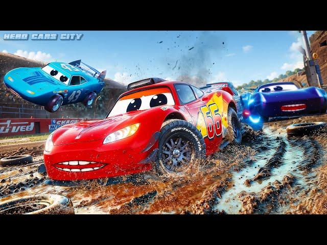 Hero Cars Mud Racing Adventure | High-Speed Race & Insane Stunts | Super Cars Racing Game Movie