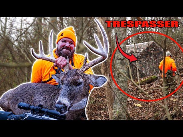 We Caught a Trespasser and SHOT a BUCK!!! (Josh's Gun Buck!!)