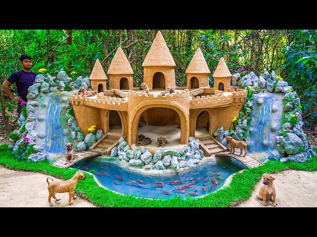 Rescue Abandoned Puppies Building Castle Dog House And Fish Pond For Red Fish