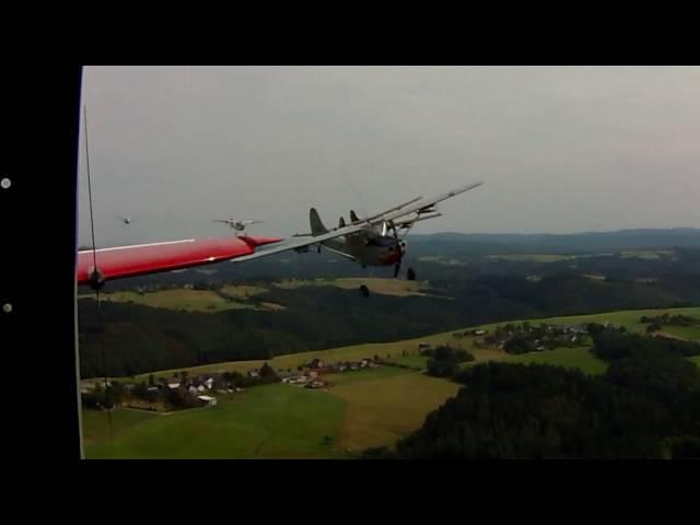 Cessna O-1 L19 Flying Bird Dog Formation at European Birddog Meeting Wershofen Germany 2016