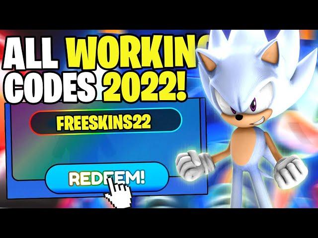 *4 CODES* ALL WORKING CODES FOR SONIC SPEED SIMULATOR 2022! ROBLOX SONIC SPEED SIMULATOR CODES