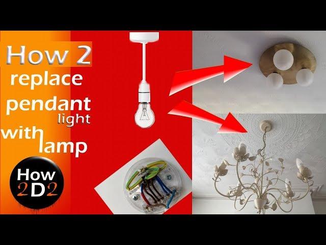 How to replace ceiling rose pendant light with New Lamp Installing new lamp wiring uk