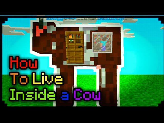 Minecraft PE 1.2 | How To Live Inside a Cow! (Pocket Edition, Ps4/Ps3, Wii U, Switch)