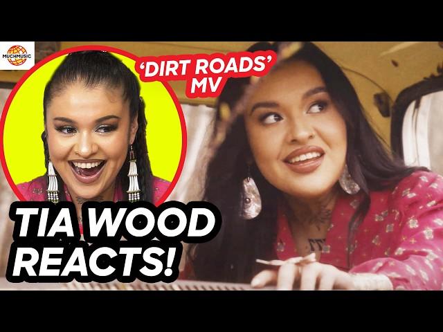 TIA WOOD REACTS TO HER OWN MUSIC VIDEO ( "DIRT ROADS" REACTION ) | MUCH MUSIC