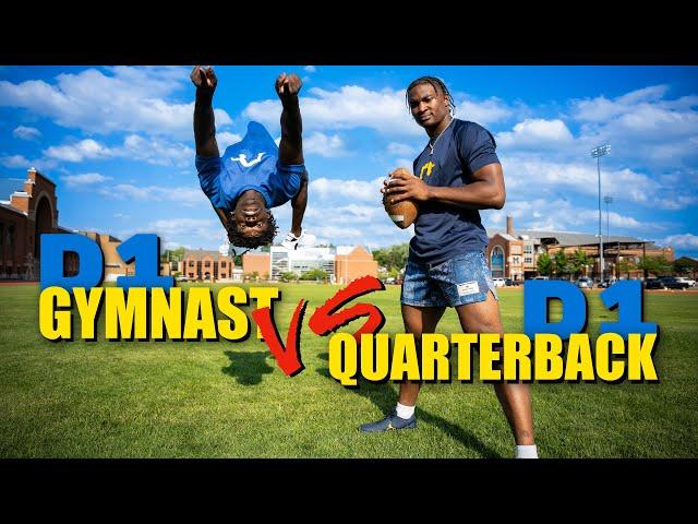 D1vsD1: Athletes Sports Swap! Gymnast vs Football QB