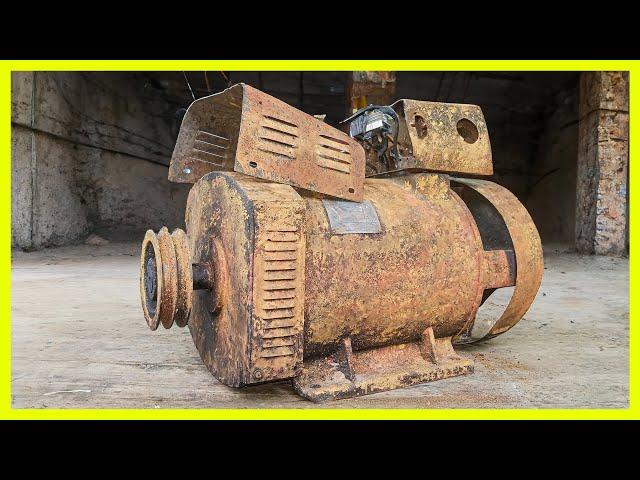 How Vietnam repairs and restores old rusty 5kw generator motors 220v | Fully Restoration Video