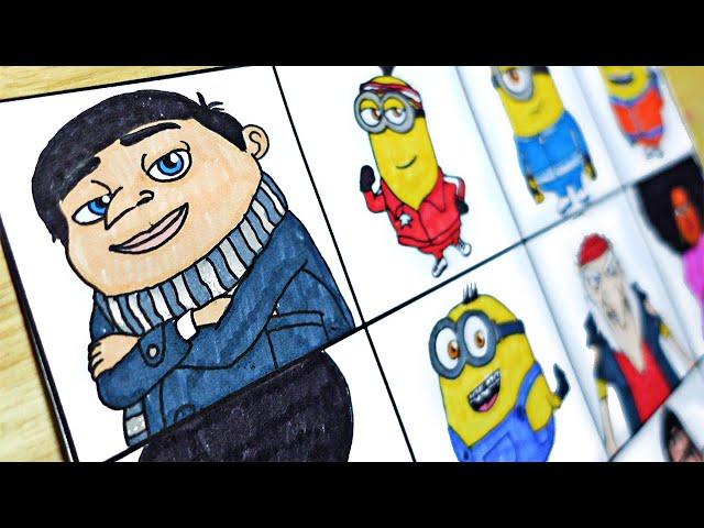 Drawing Minions: The Rise Of Gru Movie Characters : Gru Minions Wild Knuckles Belle Bottom Master